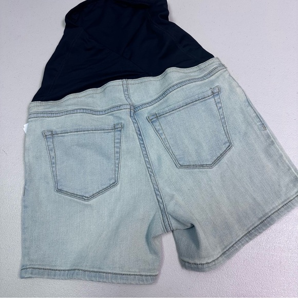 Isabel Maternity by Ingrid & Isabel Blue High Waist Shorts - Picture 5 of 6